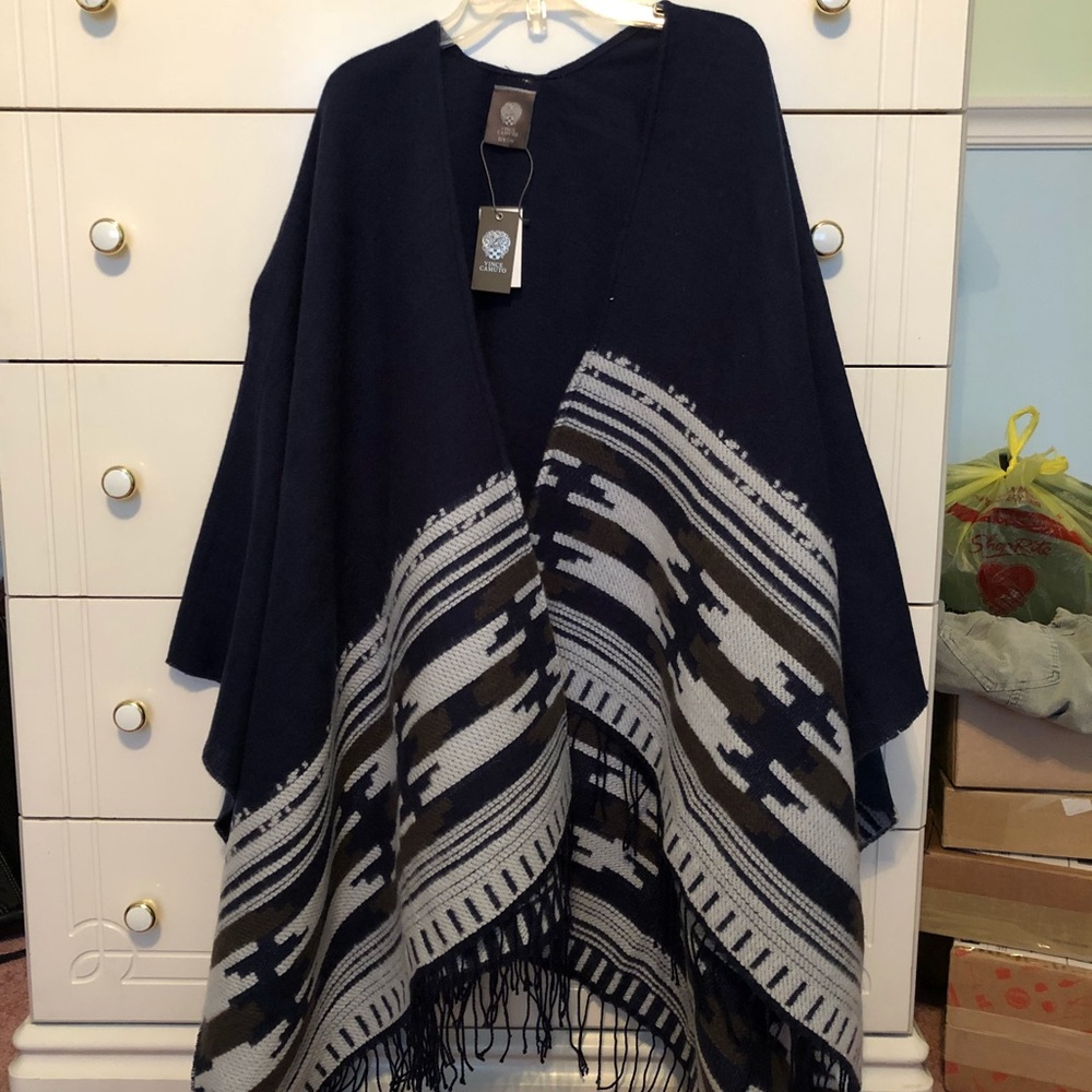 Blue poncho / Wrap / Shawl